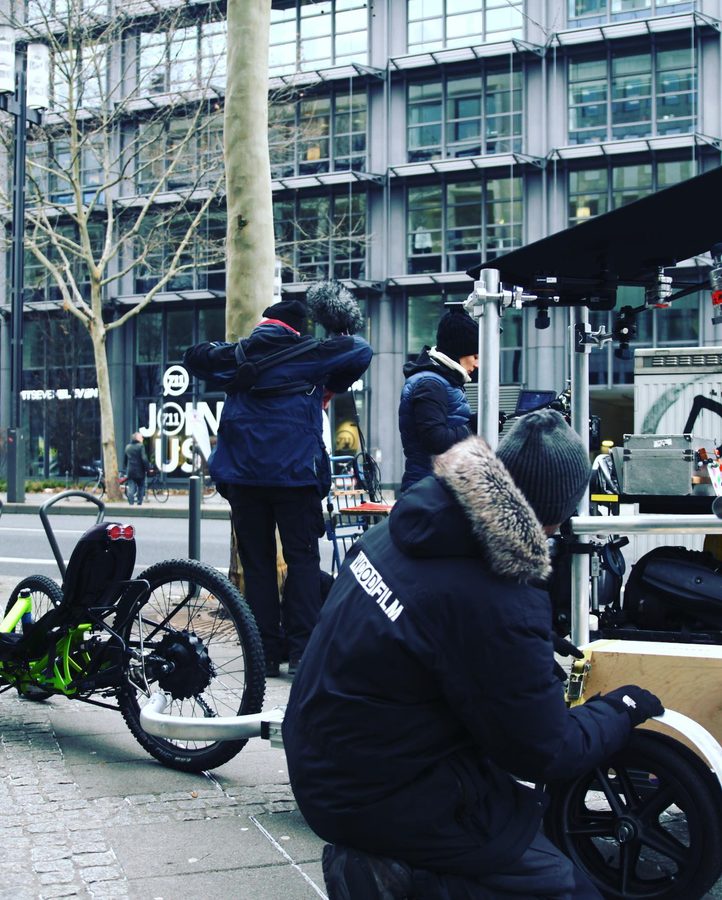 Kamerarig auf dem Lastenrad